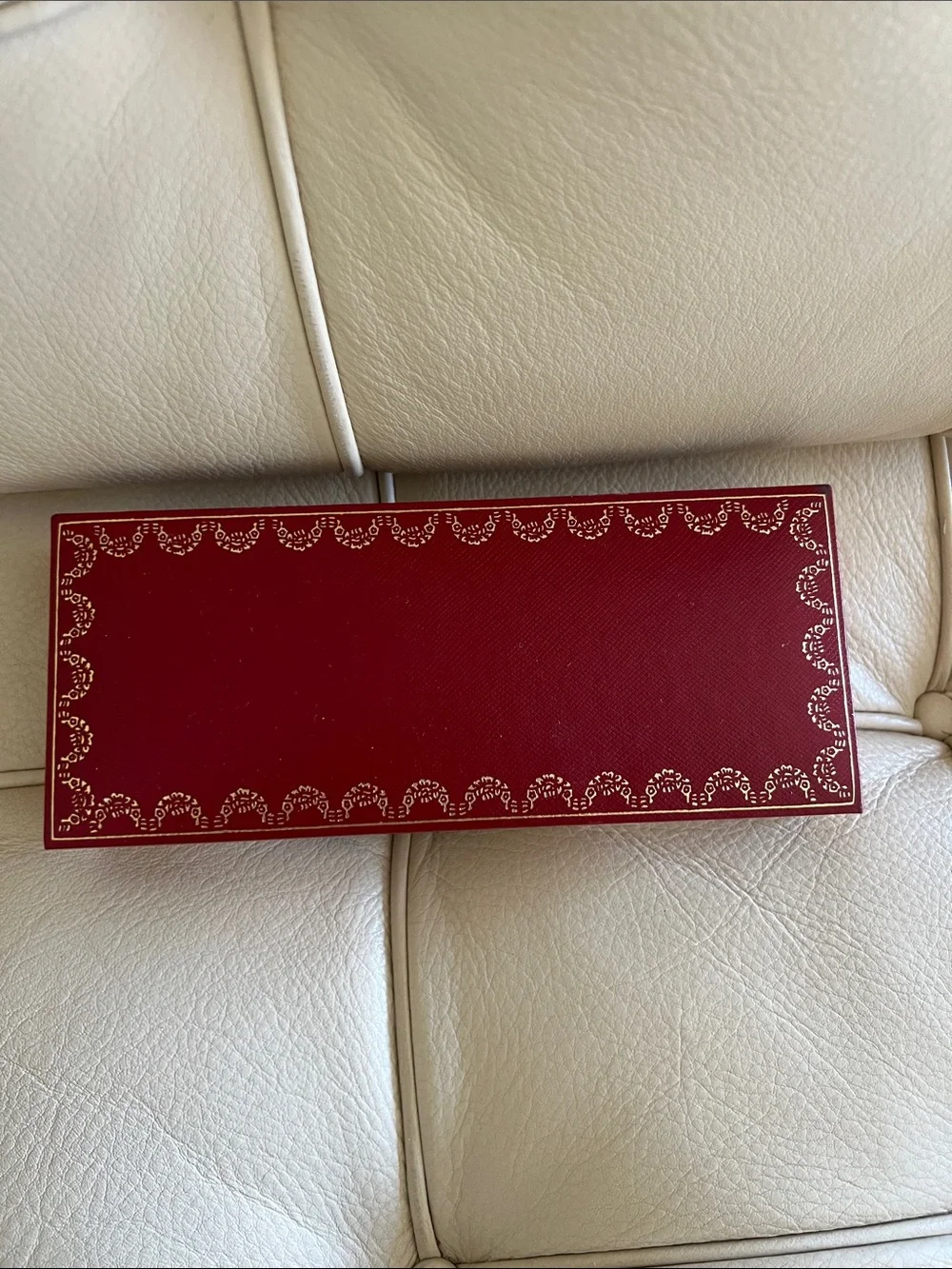Cartier Silver Stainless Steel Ballpoint Pen in Red Case